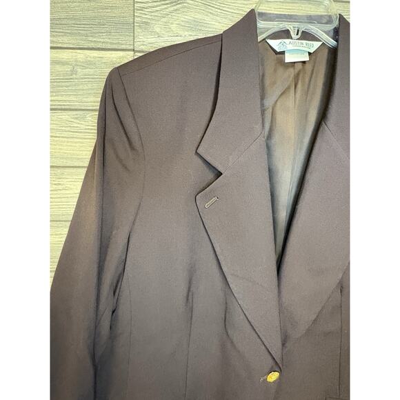 NWT AUSTIN REED Womens 18W 100% Worsted Wool Chocolate Brown Blazer Vintage - Picture 6 of 14